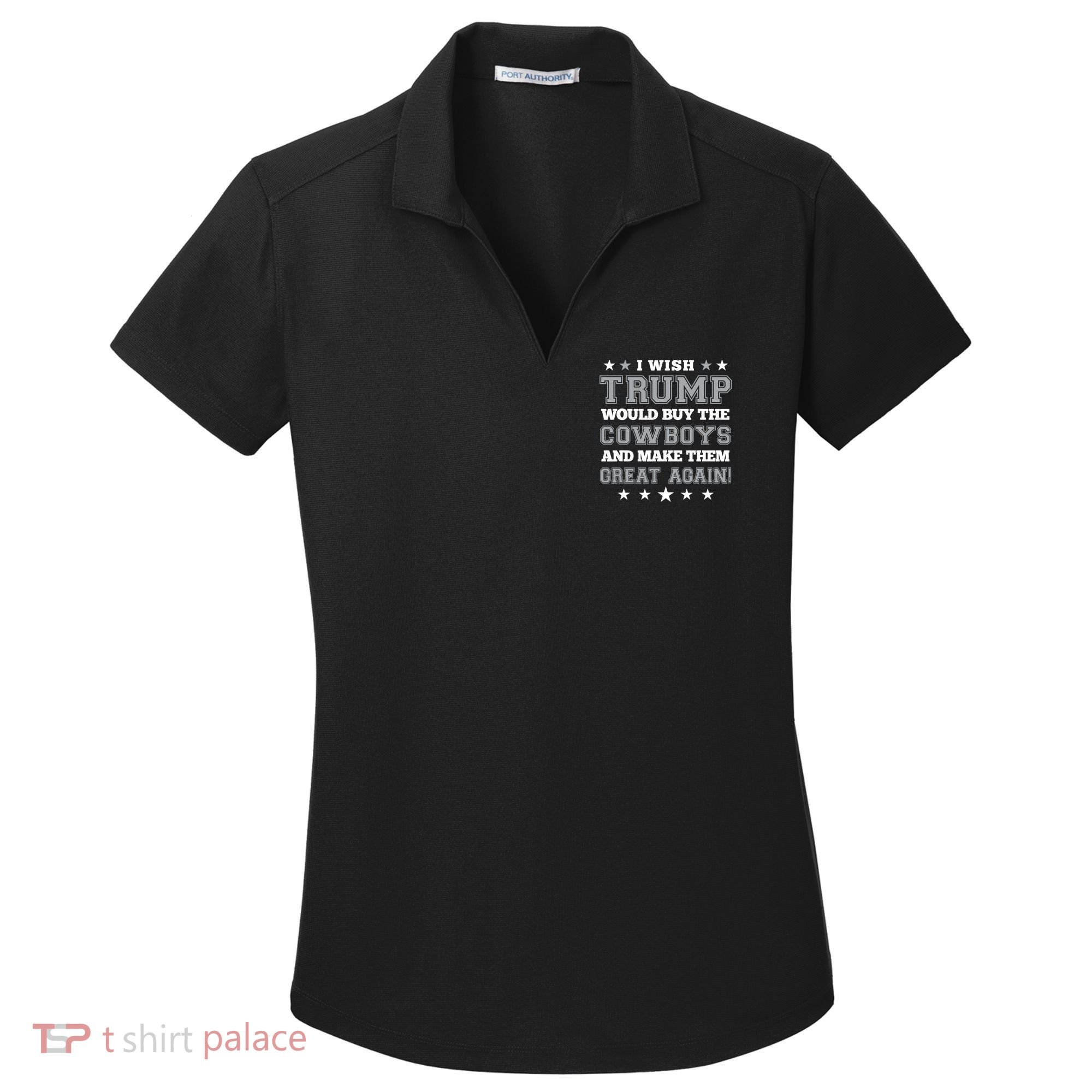 I Wish Trump And Make The Cowboys Great Again Women's Dry Zone Grid Polo