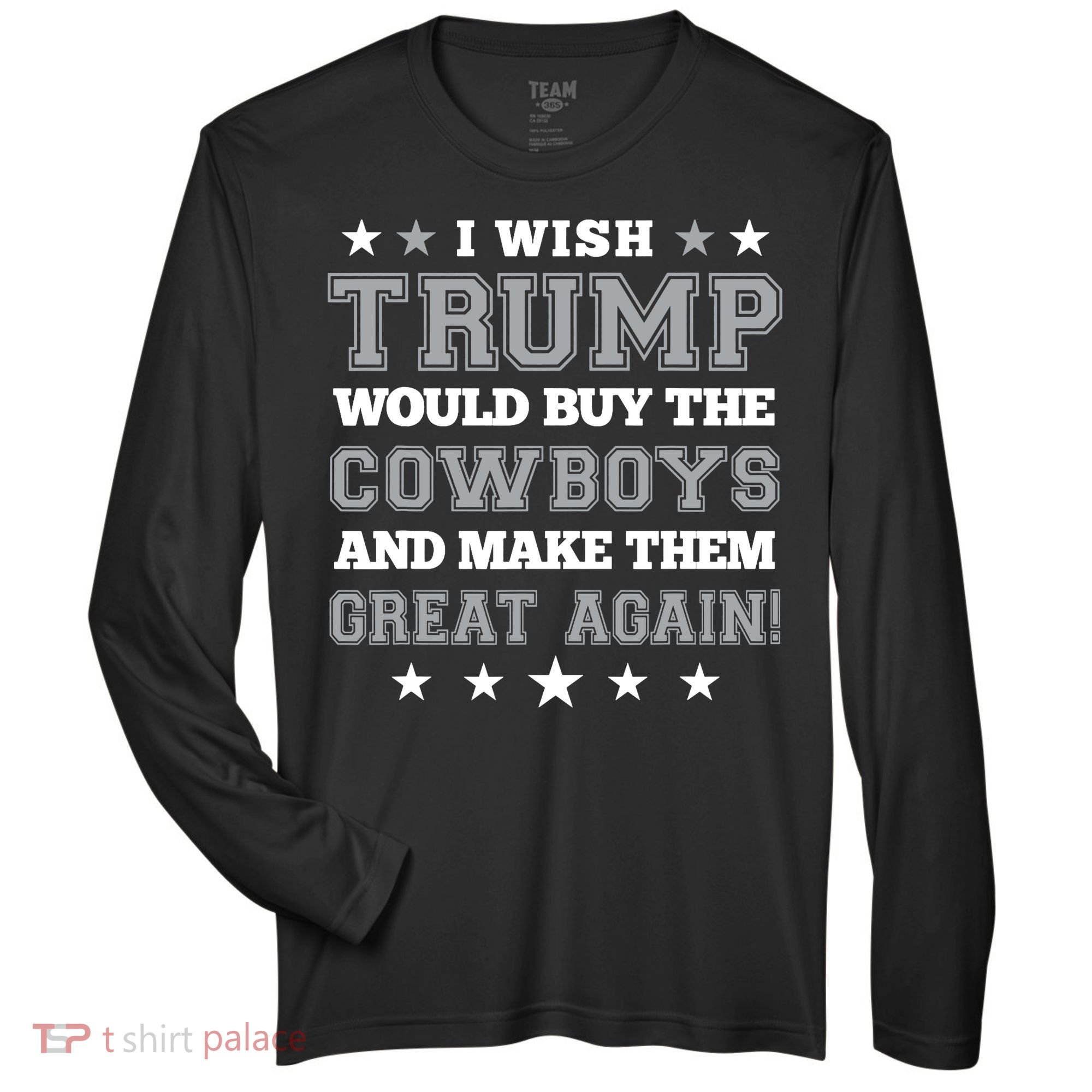 I Wish Trump And Make The Cowboys Great Again Zone Performance Long-Sleeve T-Shirt