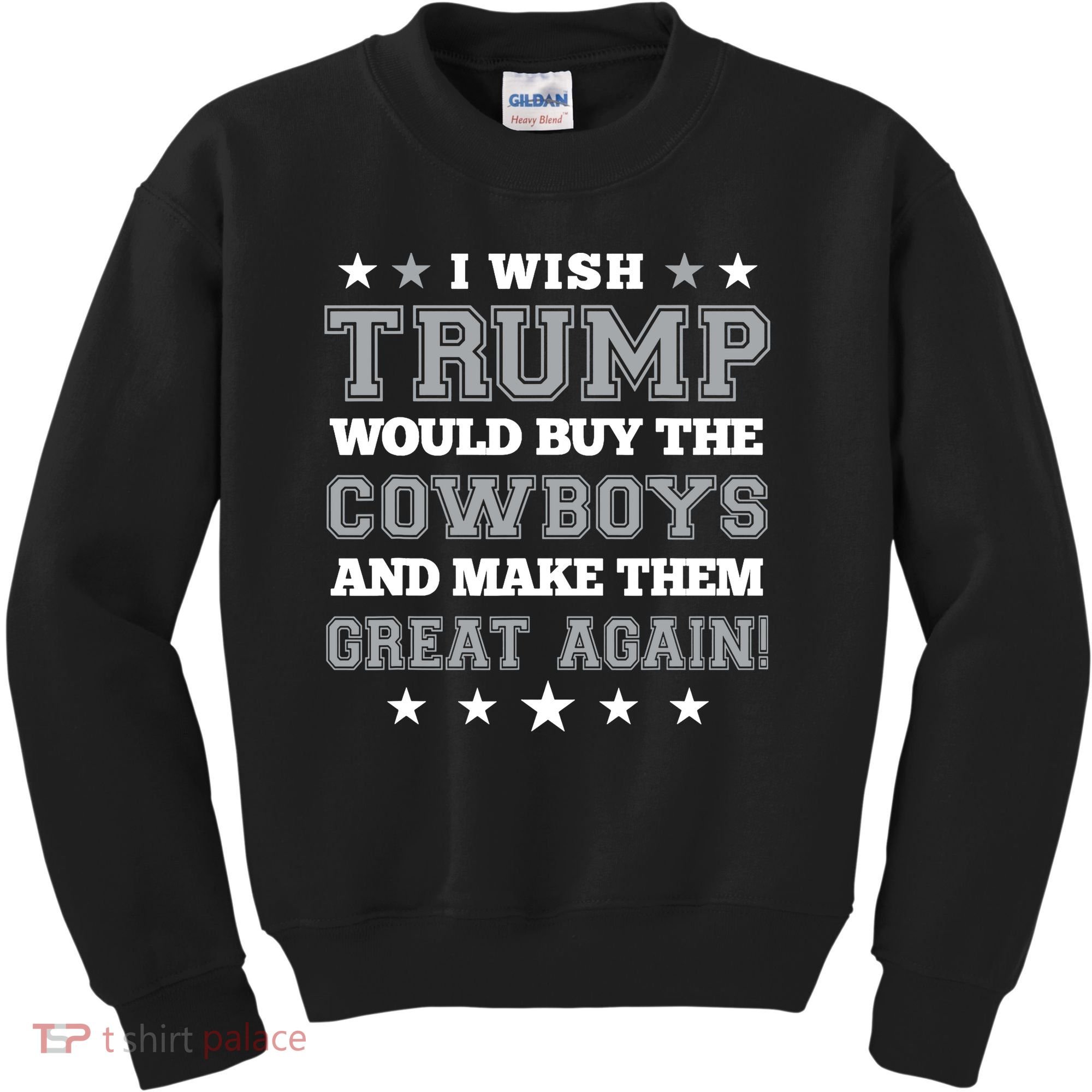 I Wish Trump And Make The Cowboys Great Again Kids Sweatshirt