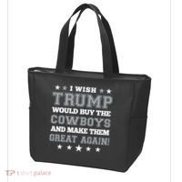 I Wish Trump And Make The Cowboys Great Again Tote Bag thumb 3