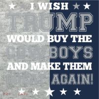 I Wish Trump And Make The Cowboys Great Again Kids Colorblock Raglan Jersey thumb 2
