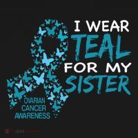 I Wear Teal For My Sister Ovarian Cancer Awareness Women's Tank Top thumb 5
