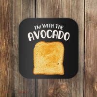 I'm With The Avocado Toast Easy Halloween Matching Costume Coaster thumb 0