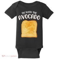 I'm With The Avocado Toast Easy Halloween Matching Costume Baby Bodysuit thumb 0