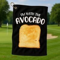 I'm With The Avocado Toast Easy Halloween Matching Costume Golf Towel thumb 1