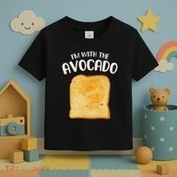I'm With The Avocado Toast Easy Halloween Matching Costume Toddler T-Shirt thumb 3