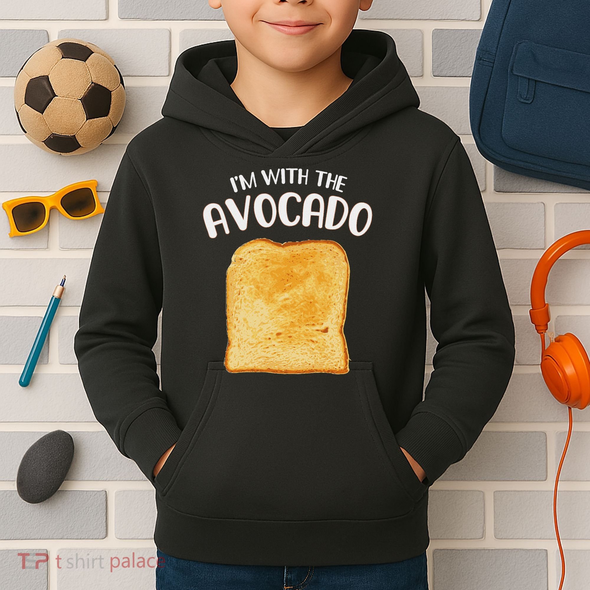 I'm With The Avocado Toast Easy Halloween Matching Costume Kids Hoodie