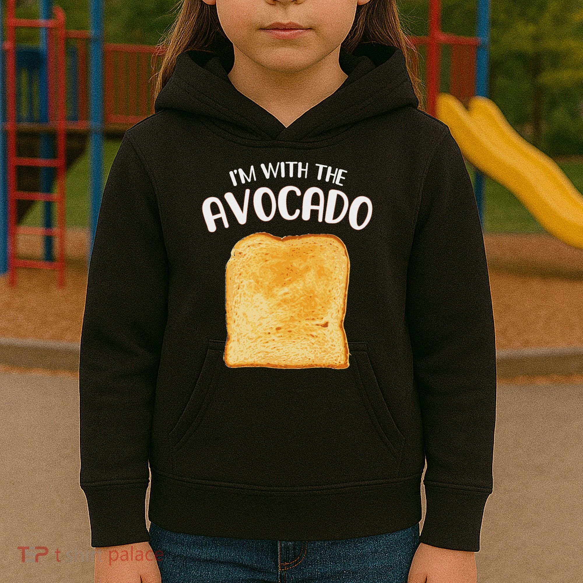 I'm With The Avocado Toast Easy Halloween Matching Costume Kids Hoodie