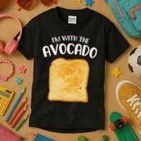 I'm With The Avocado Toast Easy Halloween Matching Costume Kids T-Shirt thumb 3