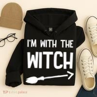 I'm With The Witch Hoodie thumb 4