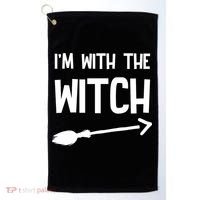 I'm With The Witch Golf Towel thumb 0