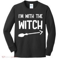 I'm With The Witch Kids Long Sleeve Shirt thumb 0