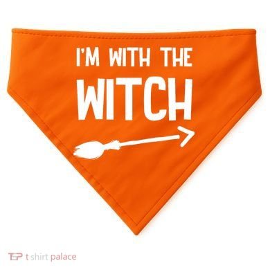 I'm With The Witch USA-Made Doggie Bandana