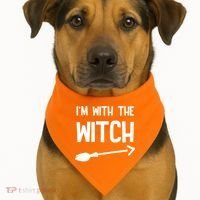 I'm With The Witch USA-Made Doggie Bandana thumb 1