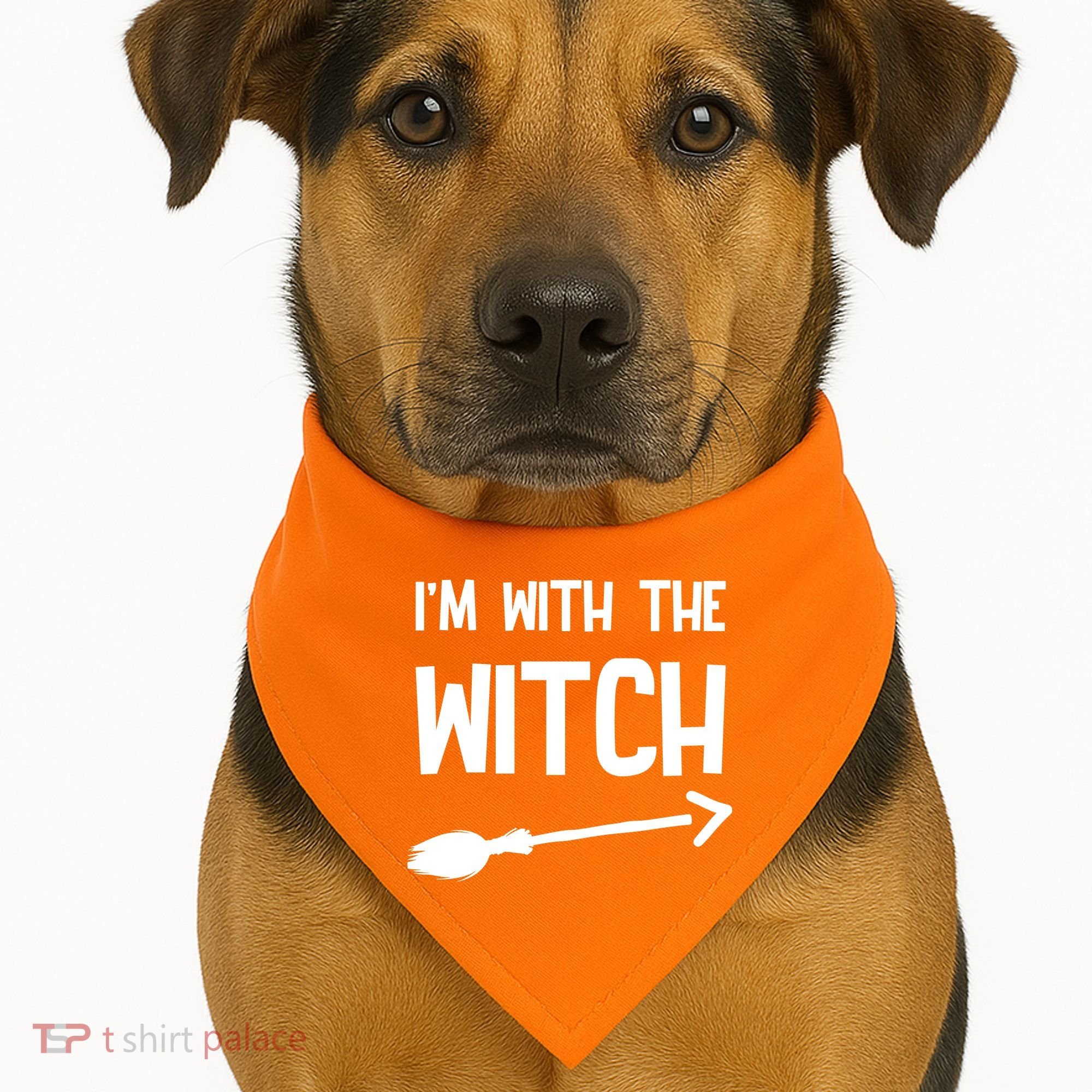 I'm With The Witch USA-Made Doggie Bandana