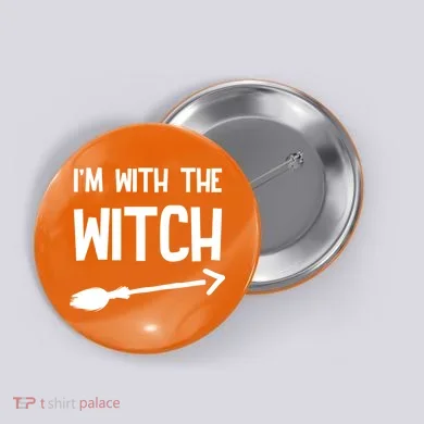 I'm With The Witch Button