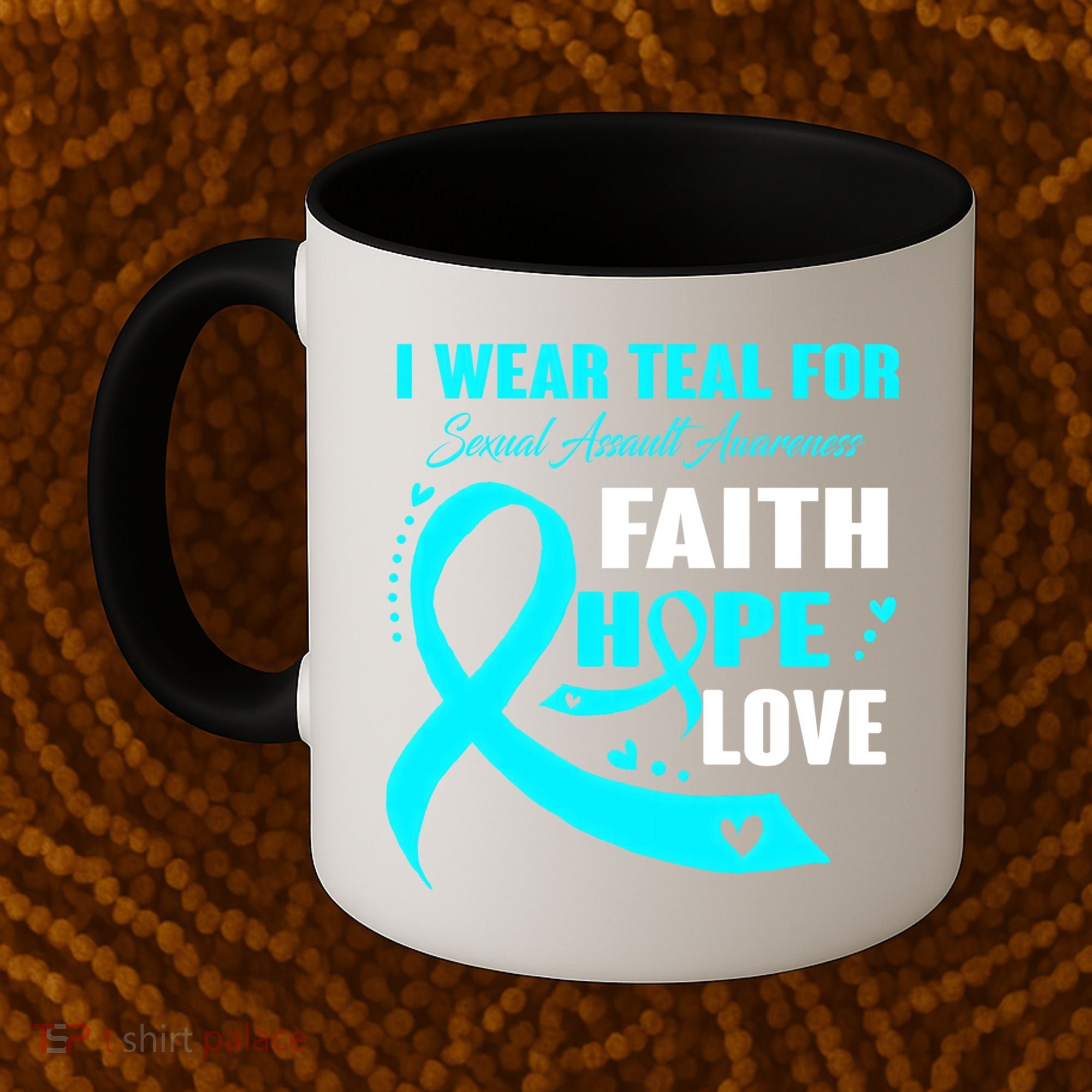 I Wear Teal For Sexual Assault Awareness Funny Gift Coffee Mug
