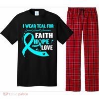 I Wear Teal For Sexual Assault Awareness Funny Gift Pajama Set thumb 0