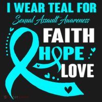 I Wear Teal For Sexual Assault Awareness Funny Gift Women's Hoodie thumb 2