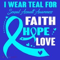 I Wear Teal For Sexual Assault Awareness Funny Gift Hoodie thumb 2