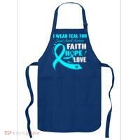 I Wear Teal For Sexual Assault Awareness Funny Gift Apron thumb 0