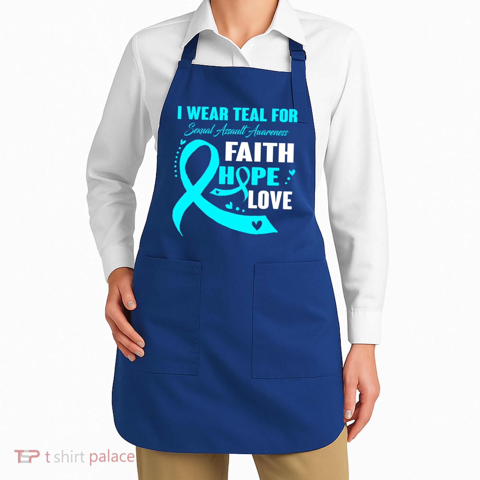 I Wear Teal For Sexual Assault Awareness Funny Gift Apron