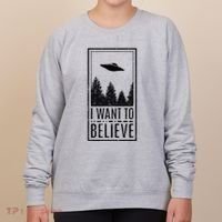 I Want To Believe Ufo Believer Alien Conspiracy Women's Sweatshirt thumb 0