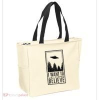 I Want To Believe Ufo Believer Alien Conspiracy Tote Bag thumb 2