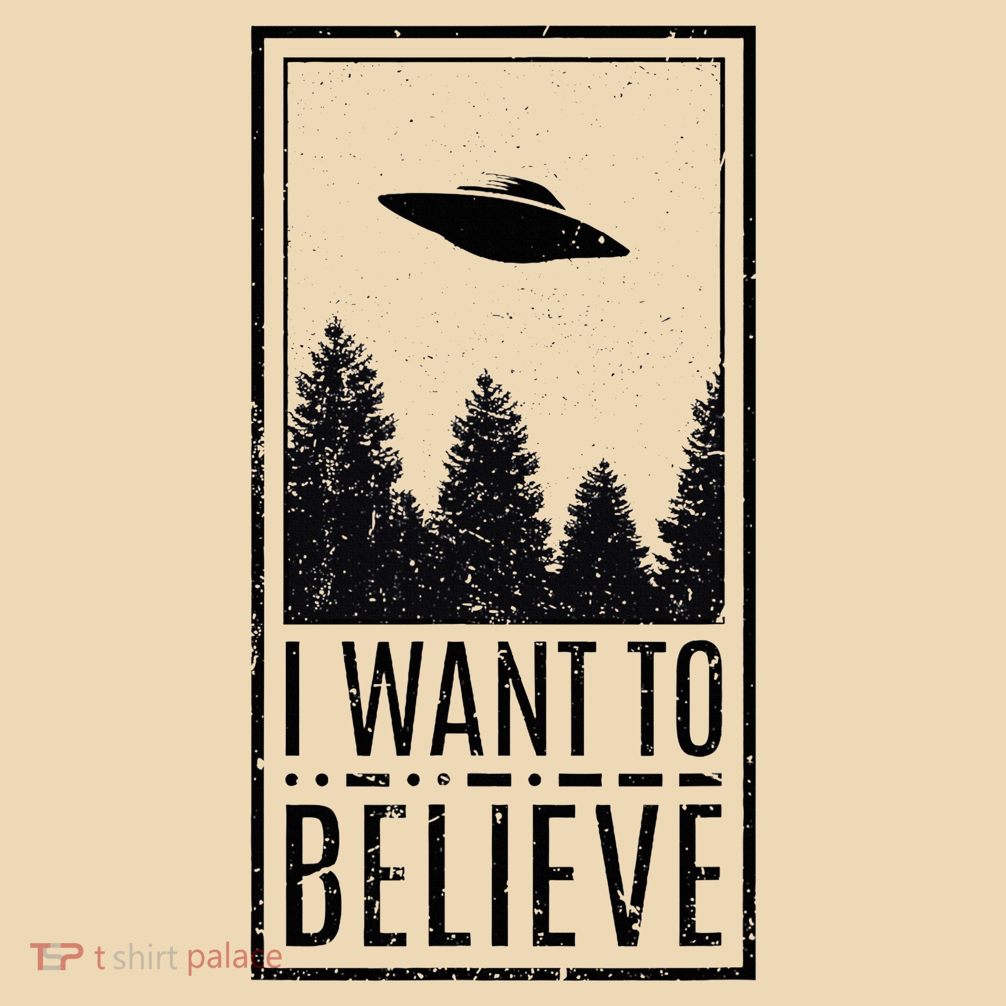 I Want To Believe Ufo Believer Alien Conspiracy Tote Bag
