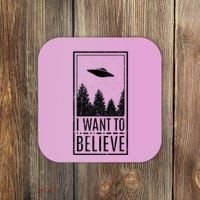I Want To Believe Ufo Believer Alien Conspiracy Coaster thumb 0