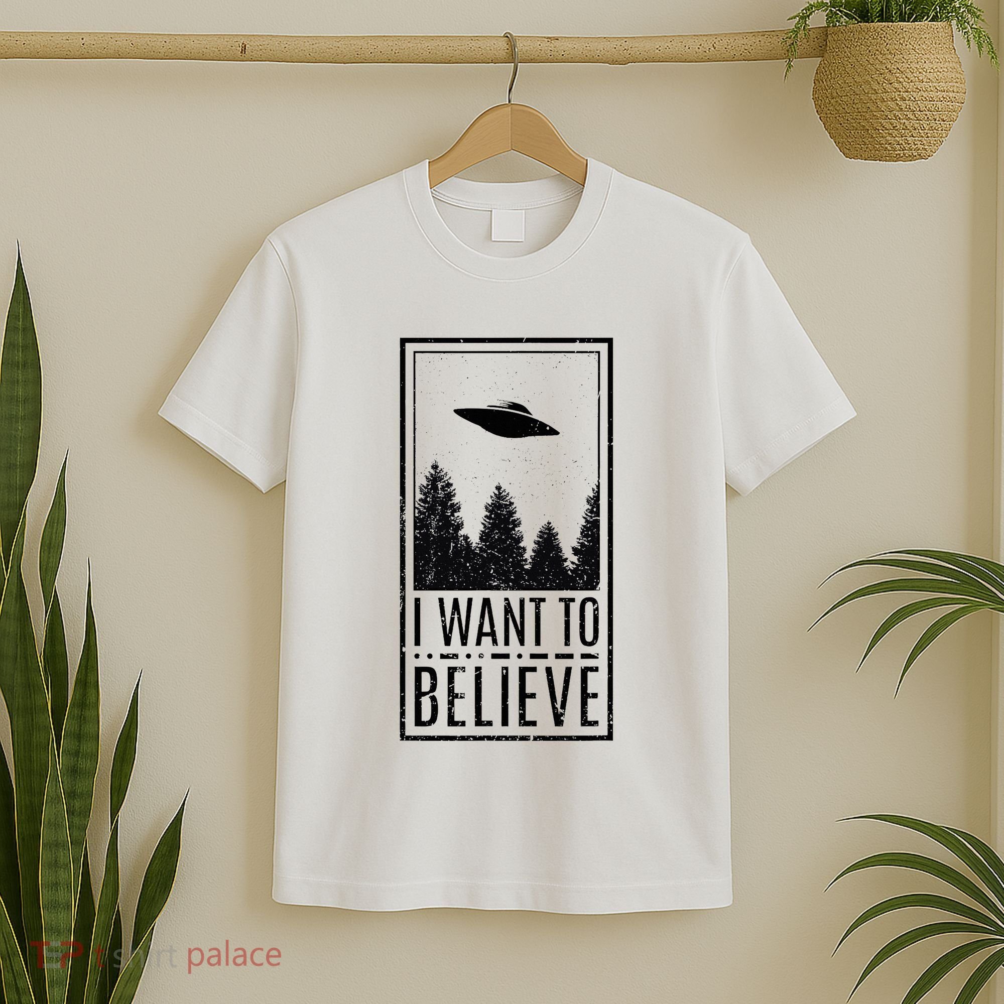 I Want To Believe Ufo Believer Alien Conspiracy T-Shirt