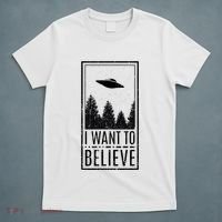 I Want To Believe Ufo Believer Alien Conspiracy T-Shirt thumb 5