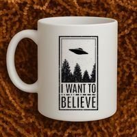 I Want To Believe Ufo Believer Alien Conspiracy Coffee Mug thumb 2