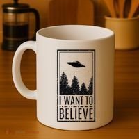 I Want To Believe Ufo Believer Alien Conspiracy Coffee Mug thumb 4