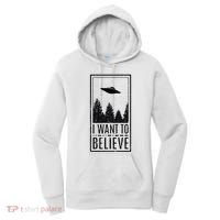 I Want To Believe Ufo Believer Alien Conspiracy Women's Hoodie thumb 0
