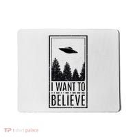 I Want To Believe Ufo Believer Alien Conspiracy Mousepad thumb 0