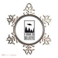 I Want To Believe Ufo Believer Alien Conspiracy Ornament thumb 0