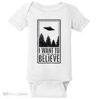 I Want To Believe Ufo Believer Alien Conspiracy Baby Bodysuit thumb 0