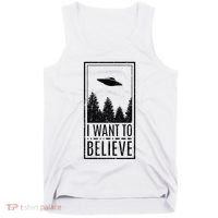 I Want To Believe Ufo Believer Alien Conspiracy Tank Top thumb 0