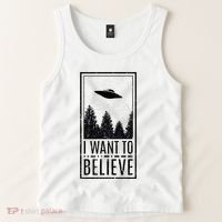 I Want To Believe Ufo Believer Alien Conspiracy Tank Top thumb 2