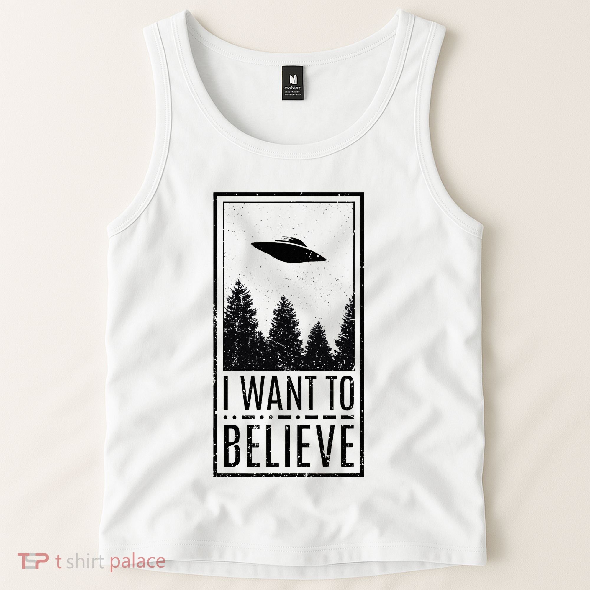 I Want To Believe Ufo Believer Alien Conspiracy Tank Top