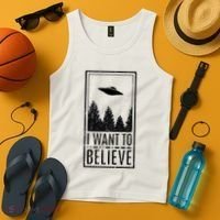 I Want To Believe Ufo Believer Alien Conspiracy Tank Top thumb 4