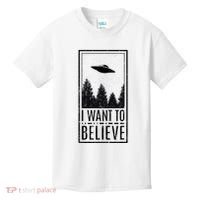 I Want To Believe Ufo Believer Alien Conspiracy Kids T-Shirt thumb 0