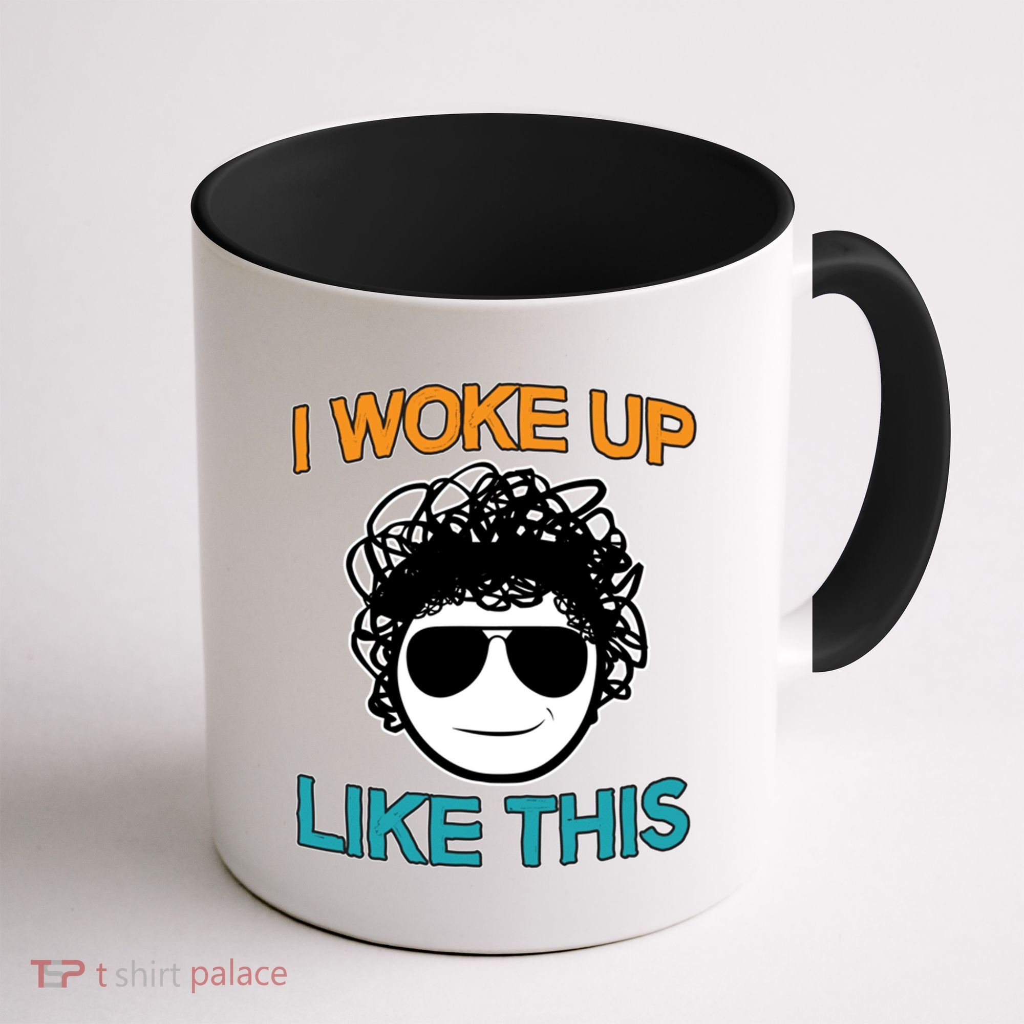 I Woke Up Like This Funny Emoji Smile Cool Face Coffee Mug