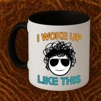 I Woke Up Like This Funny Emoji Smile Cool Face Coffee Mug thumb 2