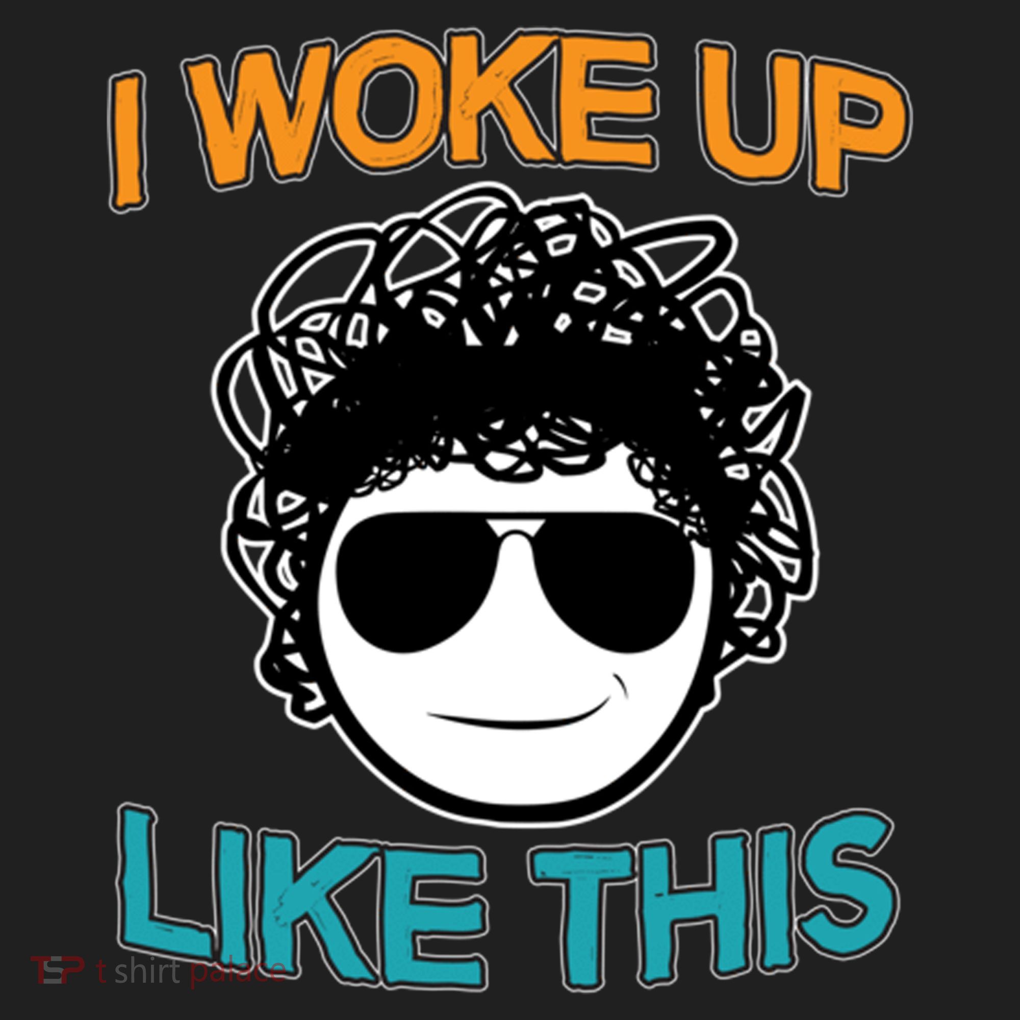 I Woke Up Like This Funny Emoji Smile Cool Face Tumbler