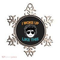 I Woke Up Like This Funny Emoji Smile Cool Face Ornament thumb 0