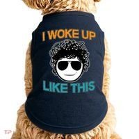 I Woke Up Like This Funny Emoji Smile Cool Face Doggie Tank thumb 0