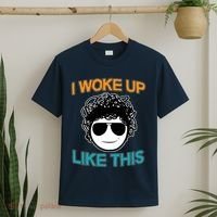 I Woke Up Like This Funny Emoji Smile Cool Face T-Shirt thumb 2