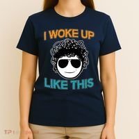 I Woke Up Like This Funny Emoji Smile Cool Face T-Shirt thumb 4